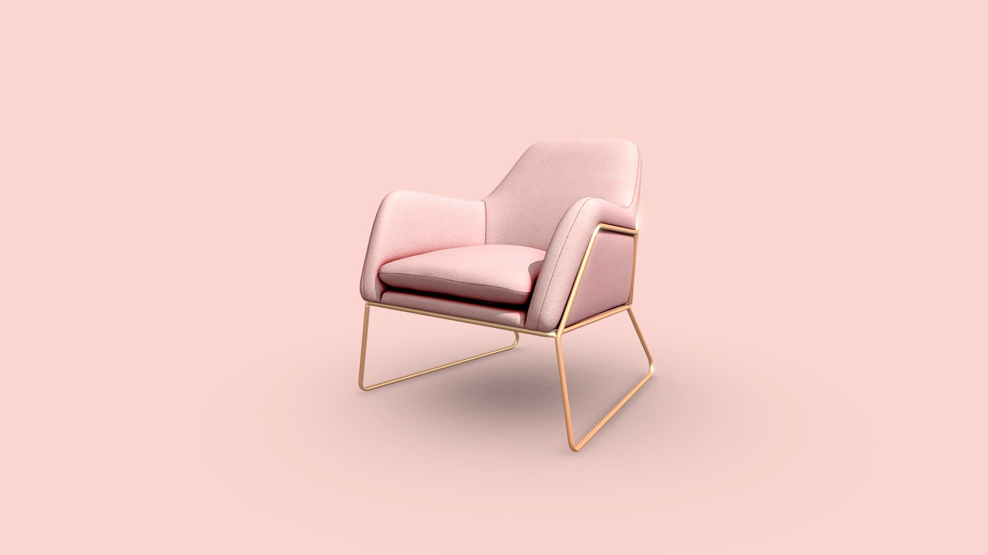 PINK DINNING ARMCHAIR WITH GOLDEN LEGS
A lovely stylish and very comfortable armchair perfect for the living room and dining area of the interior. The powdery pink shade will add warmth, comfort and feminine softness to your designs 3d model