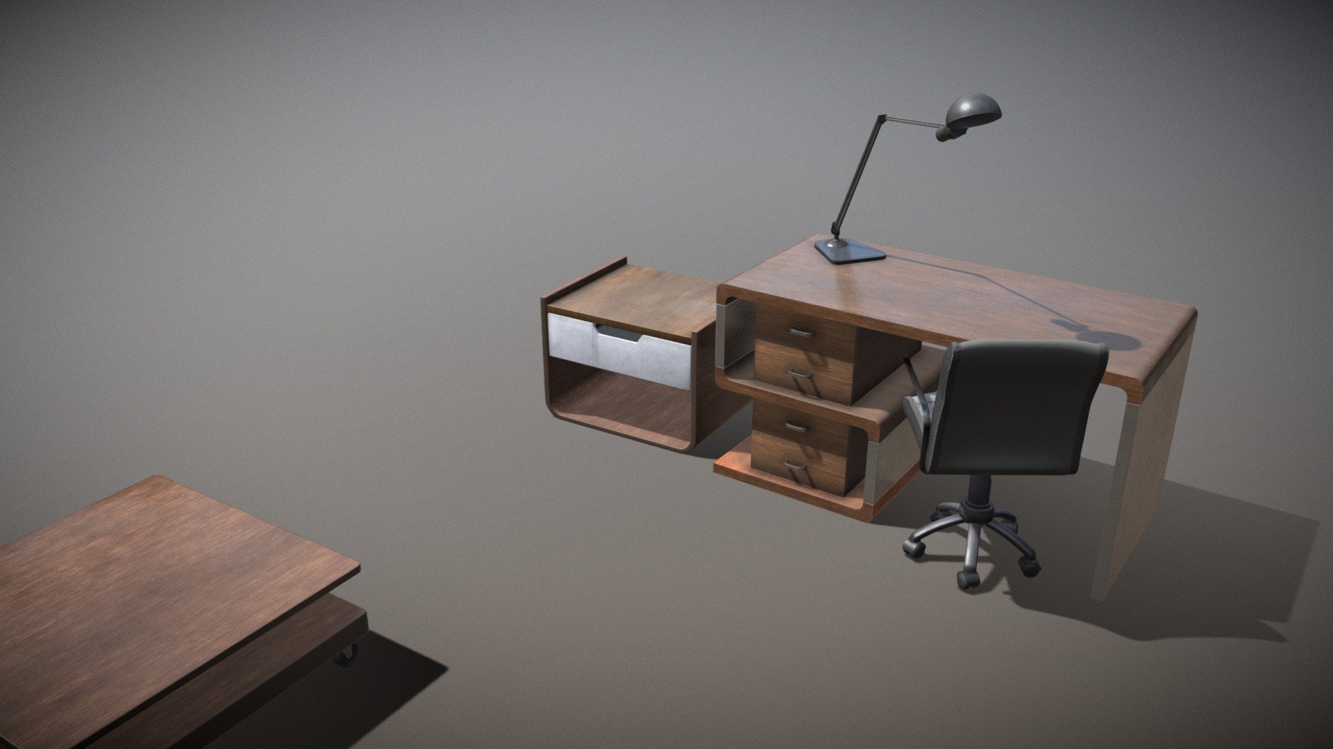 3D mid-poly models of 5 Office Interior Assets

Part of my Interior Assets Vol.1

Pack includes:

• Office chair

• Desk

• Desk lamp

• Stand for documents

• Moveable coffee table

Models contains 5 own materials for each of object with PBR 2-4K textures sets. Mid-poly count guarantees quality. 

FBX format files attached in the archive.

Feel free to ask smth or request other file format 3d model
