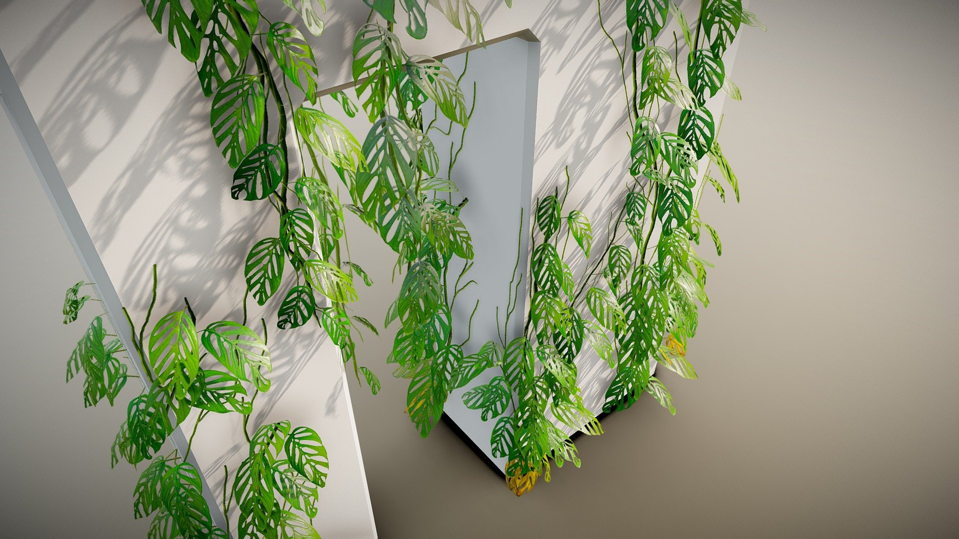 Climbing Tropical Plant.

Details:

Low Poly Asset (Game Ready)

Textures are 4K resolution (.tif alpha channel)

4 variations (LODs)

Maps Sample:  https://imgur.com/WbeObSc

Unity Render: https://imgur.com/jfHiN8G

New Sample Project: https://www.artstation.com/artwork/3omgWg - Monstera Obliqua Plant - Buy Royalty Free 3D model by Paul (@nathan.d1563) 3d model