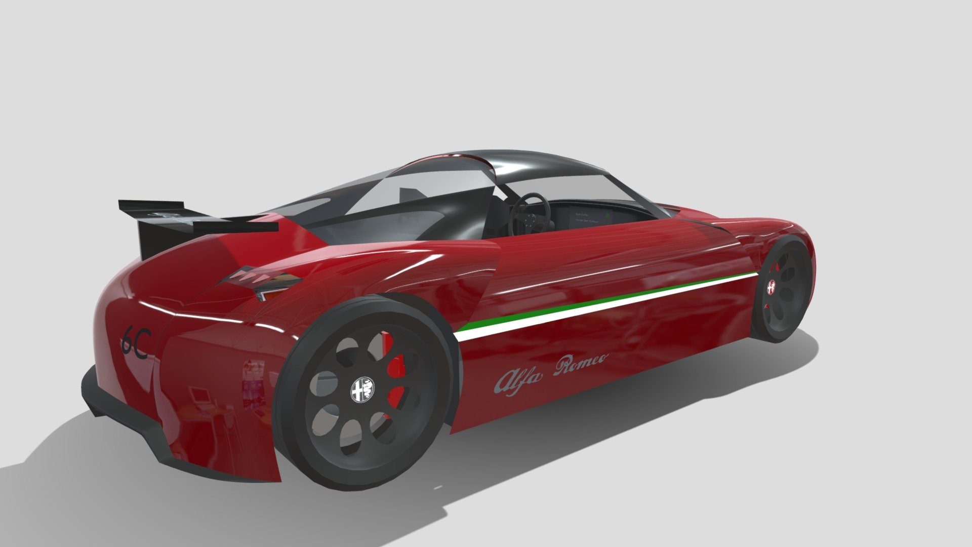 Alfa Romeo 6C 1.8T SS - Download Free 3D model by Carrozze DÄULARI (@alhertenberger) 3d model