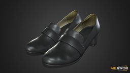 [Game-Ready] Black loafers shoe, topology, fashion, ar, shoes, shoescan, loafers, low-poly, photogrammetry, 3d, lowpoly, scan, 3dscan, gameasset, black, gameready, shoes3d, noai