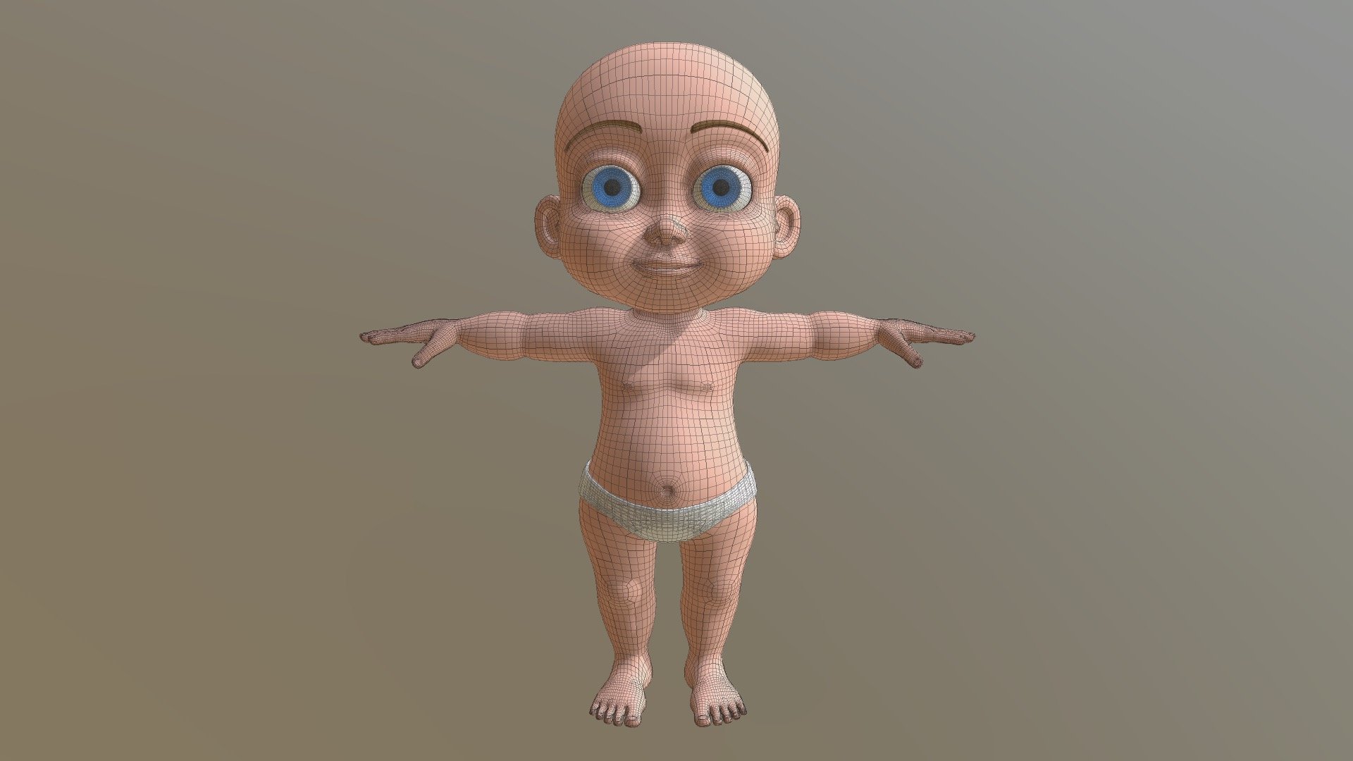 Baby Character - 3D model by ksenniart 3d model