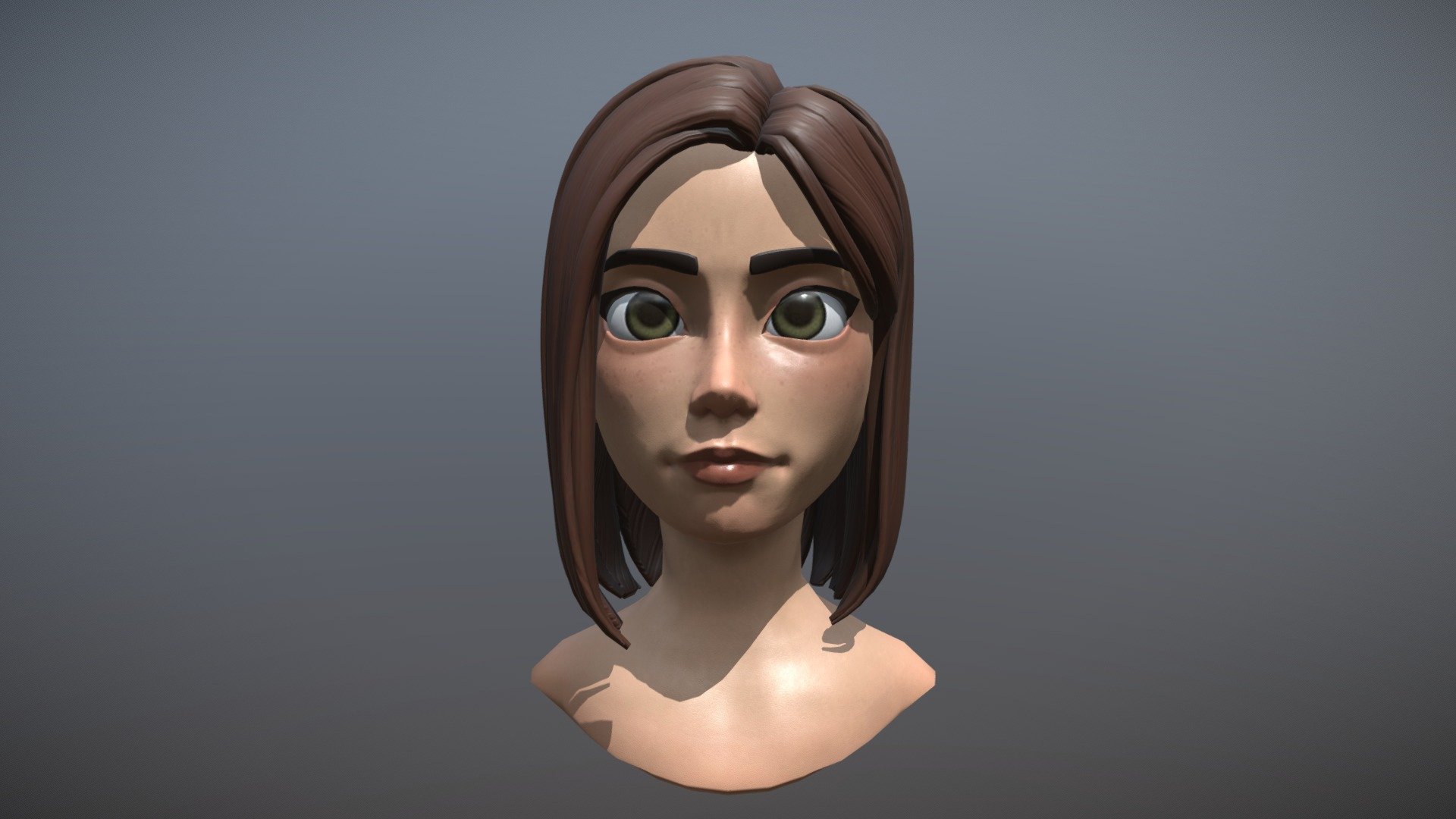 The low poly model was created in Maya and a high poly version of the character was created in Zbrush. Textures and baked mesh maps were made in Substance 3D Painter and rendered in Sketchfab.

File in .obj with 1 material consisting of:




Base Color

Roughness

Normal

Ambient Occlusion
 - Character profile - Buy Royalty Free 3D model by Emmy (@emmy_l) 3d model