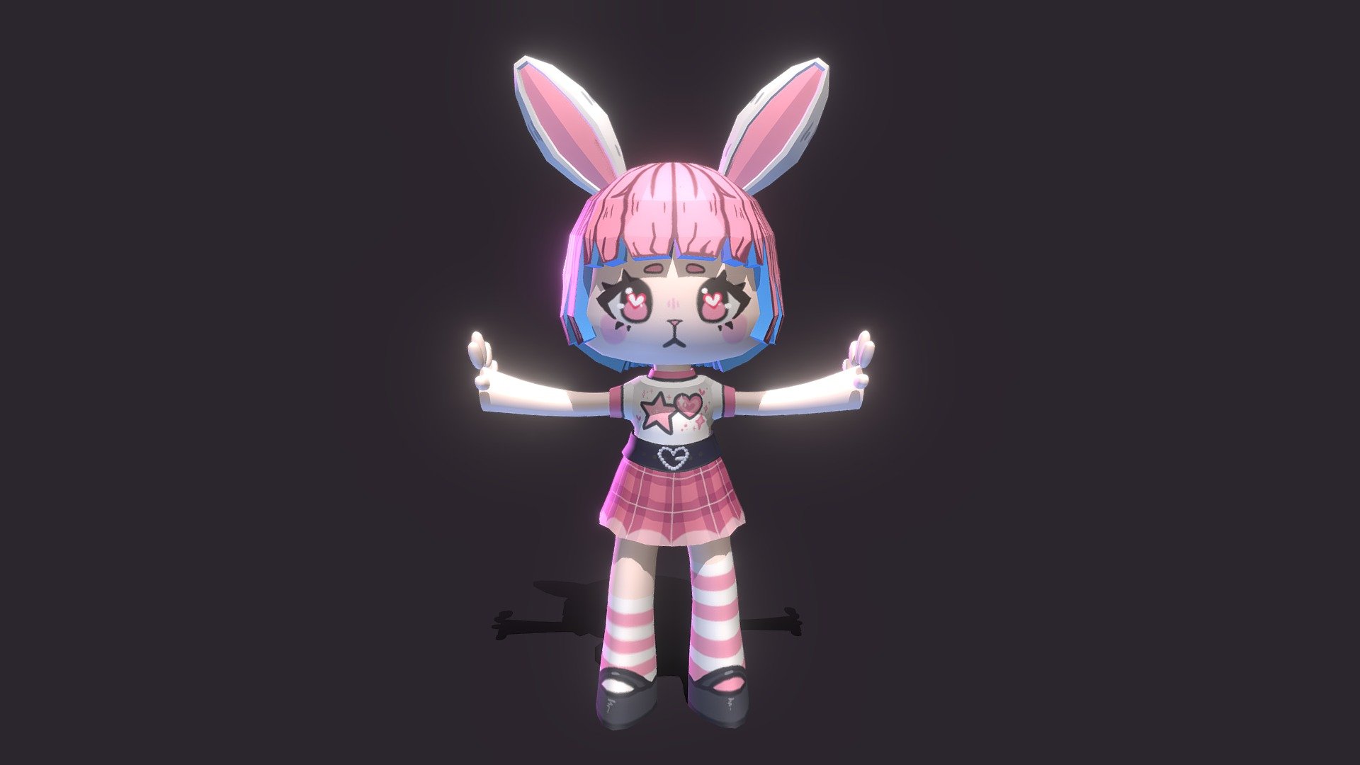 A little cute bunny girl &lt;3 - Bunny Pop Girl - Buy Royalty Free 3D model by Maki (@maki_chan) 3d model