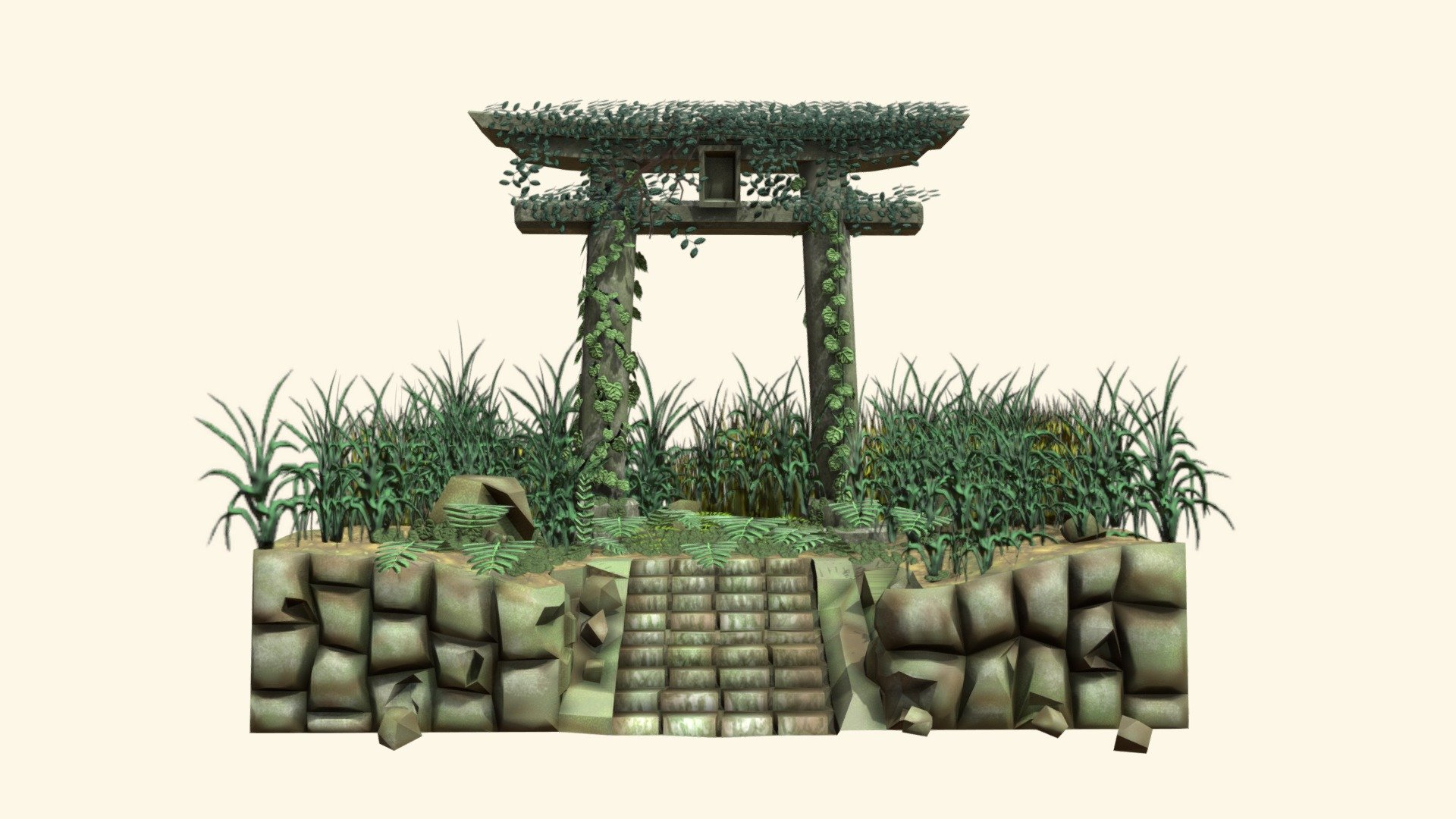 Torii Gate - 3D model by kurohyou831 3d model