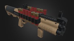 KSG Shotgun AAA Game Ready PBR Low-poly 3D model rifle, m4a1, assault, scope, m4, m16, army, unreal, shell, bullet, firearm, ammo, aaa, automatic, pistol, sniper, auto, assult, cod, ammunition, ksg, unrealengine, pubg, rifle-assault-rifle, sniper-scope, aaa-game-model, ksg-12, assult-rifle, weapon, unity, game, weapons, military, shotgun, gun, ksg25, ksg-25, rifle-weapon, noai