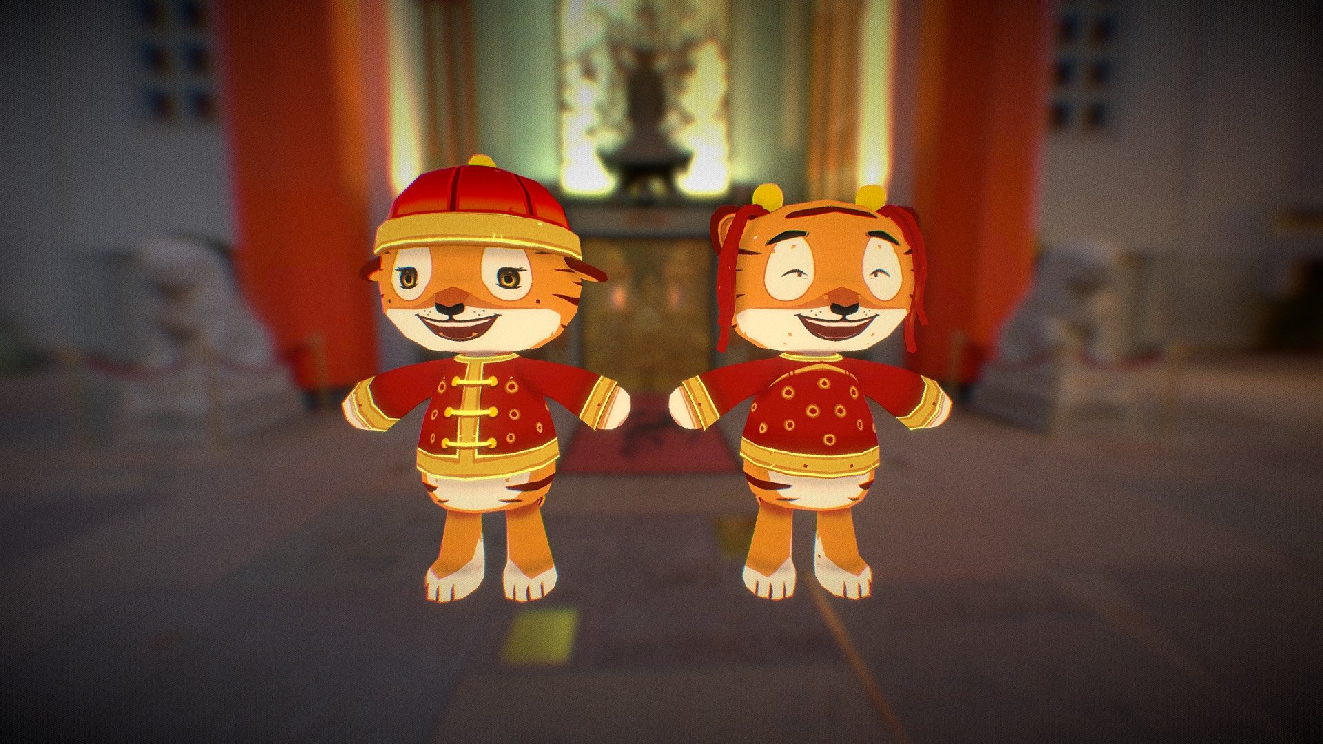 character models for chinese new year 2022 3d model