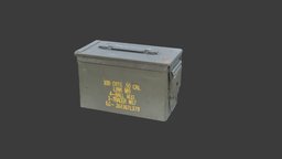 US Army .50 CAL Ammo box ammo, box, ammobox, usarmy, weapon, realitycapture, 3d