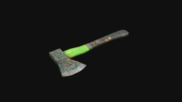 Axe gameprop, props-game-ingamemodel, gamereadyasset, props-game-assets, axe-weapon, axe-lowpoly, pbr-game-ready, substancepainter, weapon, asset, blender, axe, gameasset