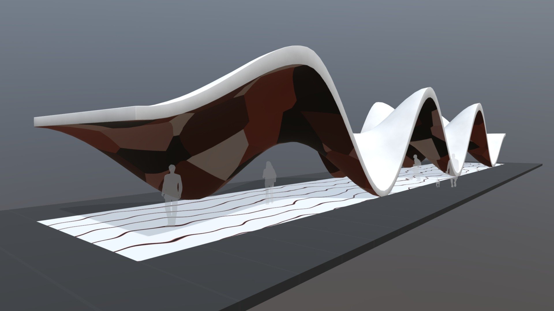 Wavy Pavilion - Wavy Pavilion - 3D model by mihais (@m1hais) 3d model