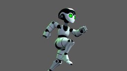 AetherBot cute, cartoony, rig, run, blender3d, animation, robot