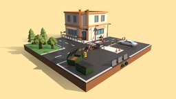 Low Poly City Diorama Scene blend, trees, tree, scene, lamp, mustang, modern, plants, assets, traffic, buildings, urban, road, store, newyork, western, park, america, american, bright, diorama, town, parking, pavement, crossroad, vivid, tarmac, suburbs, architecture, asset, blender, lowpoly, house, car, city, free, building, street, shop, "download", "simple", "caffee"