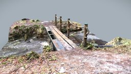 The Forest Bridge forest, nature, photogrammetry, asset, 3d, model, scan, bridge