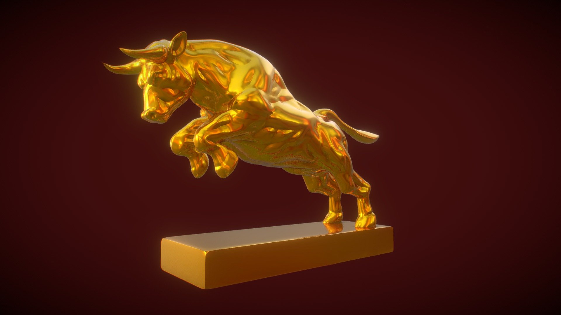 Angry bull sculpt 3d model