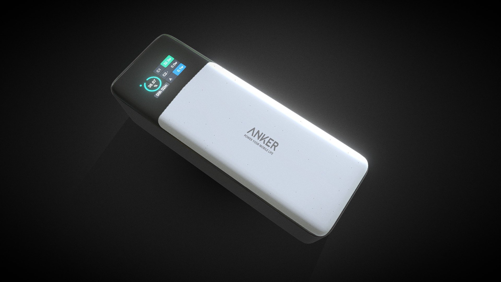 This high-quality 3D model represents an Anker Power Bank, a portable charger designed to provide reliable power on the go. The model accurately depicts the physical design and features of the power bank.

The power bank is designed as a compact rectangular shape, easy to hold and carry in a pocket or bag The front face of the power bank is adorned with the Anker logo, which is accurately represented in the model.

The top surface of the power bank showcases the power indicator lights, which are depicted as a series of LED indicators to show the remaining battery capacity. The sides of the power bank feature the input and output ports, as well as buttons for power control and additional functionalities such as flashlight mode.

Note: Please remember to respect intellectual property rights and ensure you have the necessary permissions to use and distribute any 3D models or designs based on copyrighted products like the Anker Power Bank - Anker Power Bank - Buy Royalty Free 3D model by Sujit mishra (@sujitanshumishra) 3d model
