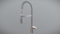 Moen Align One-Handle Spring Kitchen Faucet archviz, arch, sink, realistic, viz, faucet, mohen, substance, painter, architecture