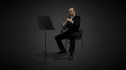 3D Scan Man 041 music, suit, theatre, people, architectural, orchestra, realistic, concert, opera, musician, character, human, 3dscanpeople