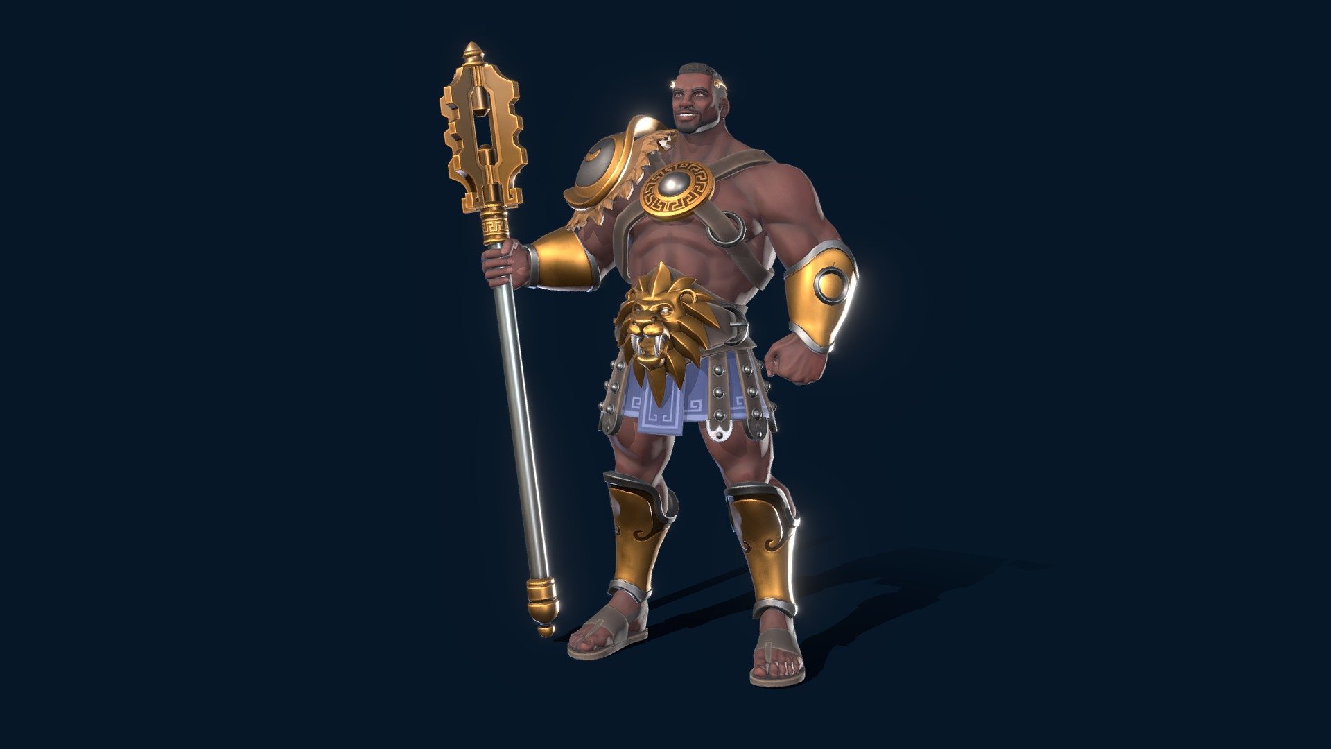 A Character for a moble game I made a while back - Hercules - Gods of Olympus - 3D model by JdSwerts 3d model
