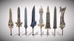 Battle Swords swords, two-handed, weapon, sword, fantasy