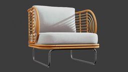 Mikko Chair rattan, seat, lounge, craft, natural, stylish, decorative, furniture, scandinavian, elegant, comfort, extravagant, minimalism, pbr, chair, design, home, nterior