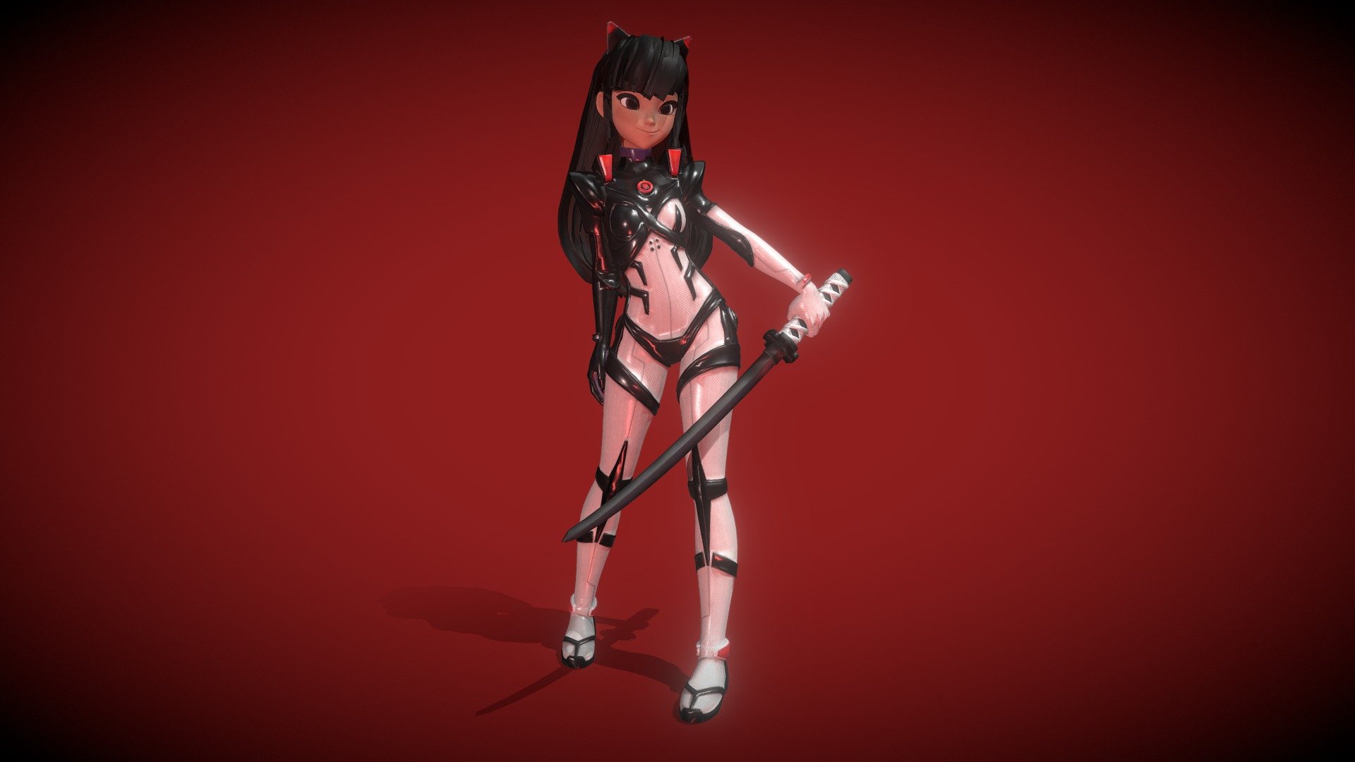 A cute and super cool female warrior
3ds max, OBJ, FBX，Blender,C4D,maya,and PNG textures are in additional file 3d model