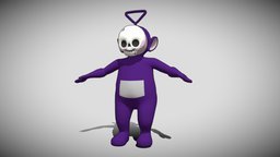 Tinky Winky mask, dancing, teletubbies, spining, tinkywinky, modeling, blender, skull, animation