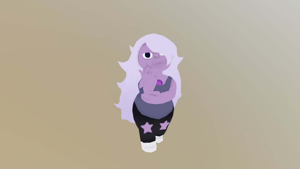 Amethyst that i've made in blender and stuff

Amethyst belongs do Rebecca Sugar and Cartoon Network - Amethyst in 3D! - Download Free 3D model by peixoto21 3d model