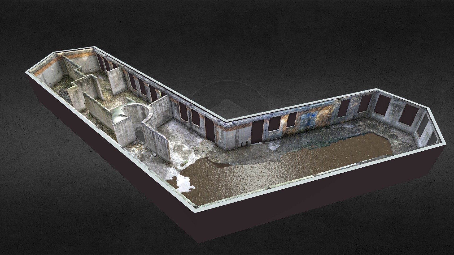 Destroyed building - interior - Destroied Bulding - Abandoned House - VR house - Buy Royalty Free 3D model by Franko (@franko_frullo) 3d model