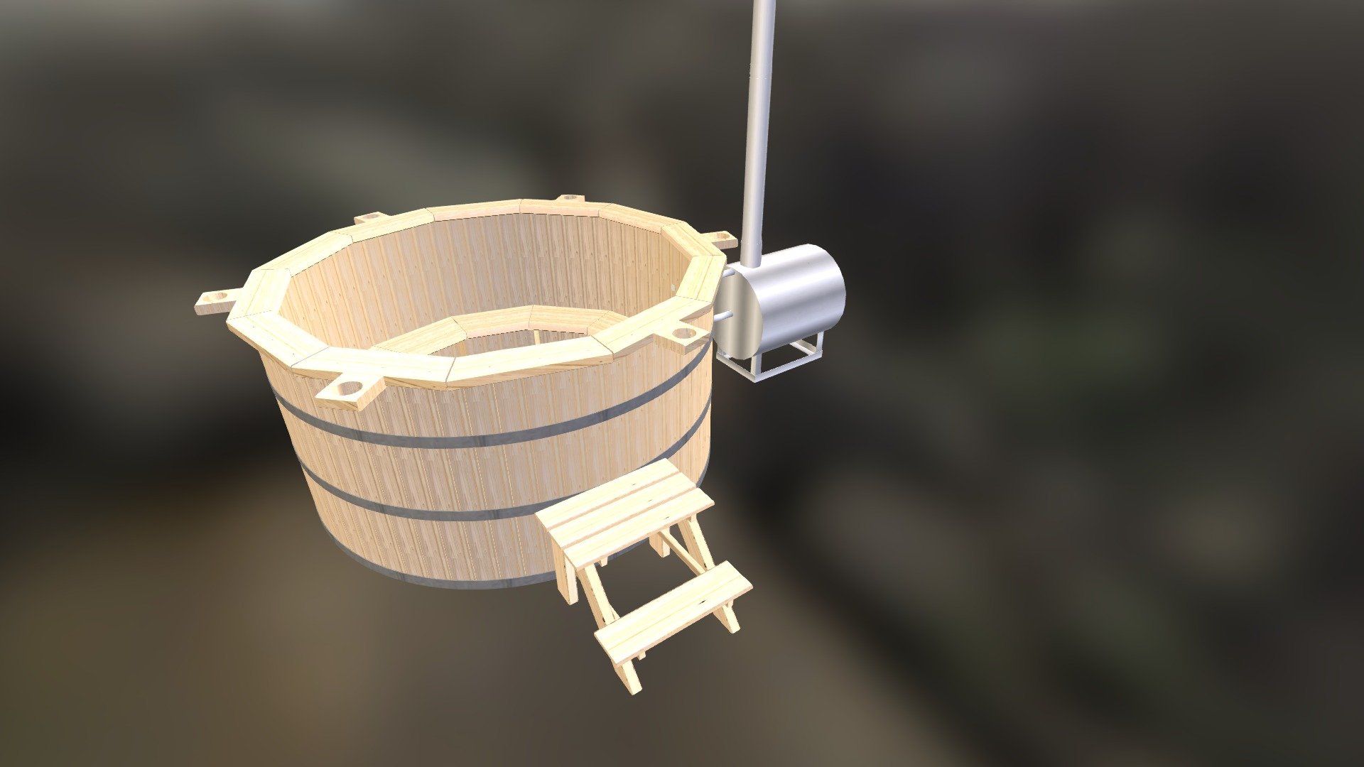 hot_tub_with_stove - 3D model by All Wardrobes (@olmi) 3d model