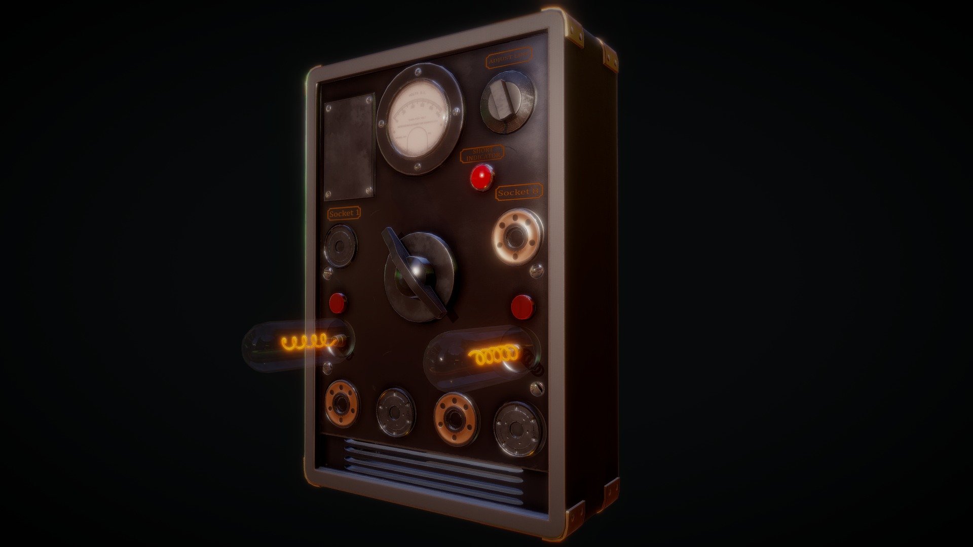 This is a model of an old Tube tester that i found searching for my next project to undertake. I Really liked the aesthetics of the real world counterpart of this item. I'm always looking to challenge myself and attempted to mantain the realism with the textures of this model. Any critical feedback is welcomed as im always striving to improve in all aspects!. The model was made in 3dsmax and textured in photoshop! 3d model