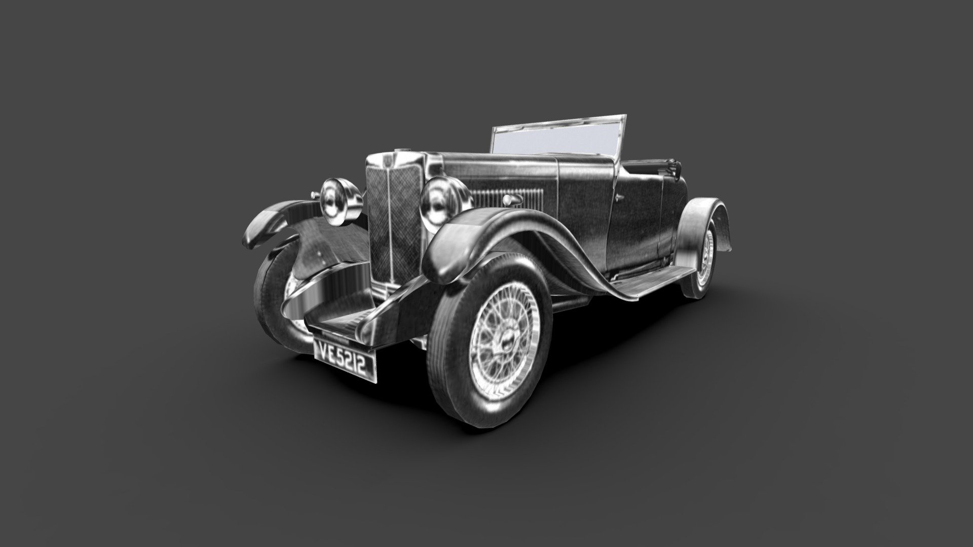 A small British sport car 3d model