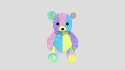 Pastel Teddy Bear bear, teddy, toy, plushie, plush