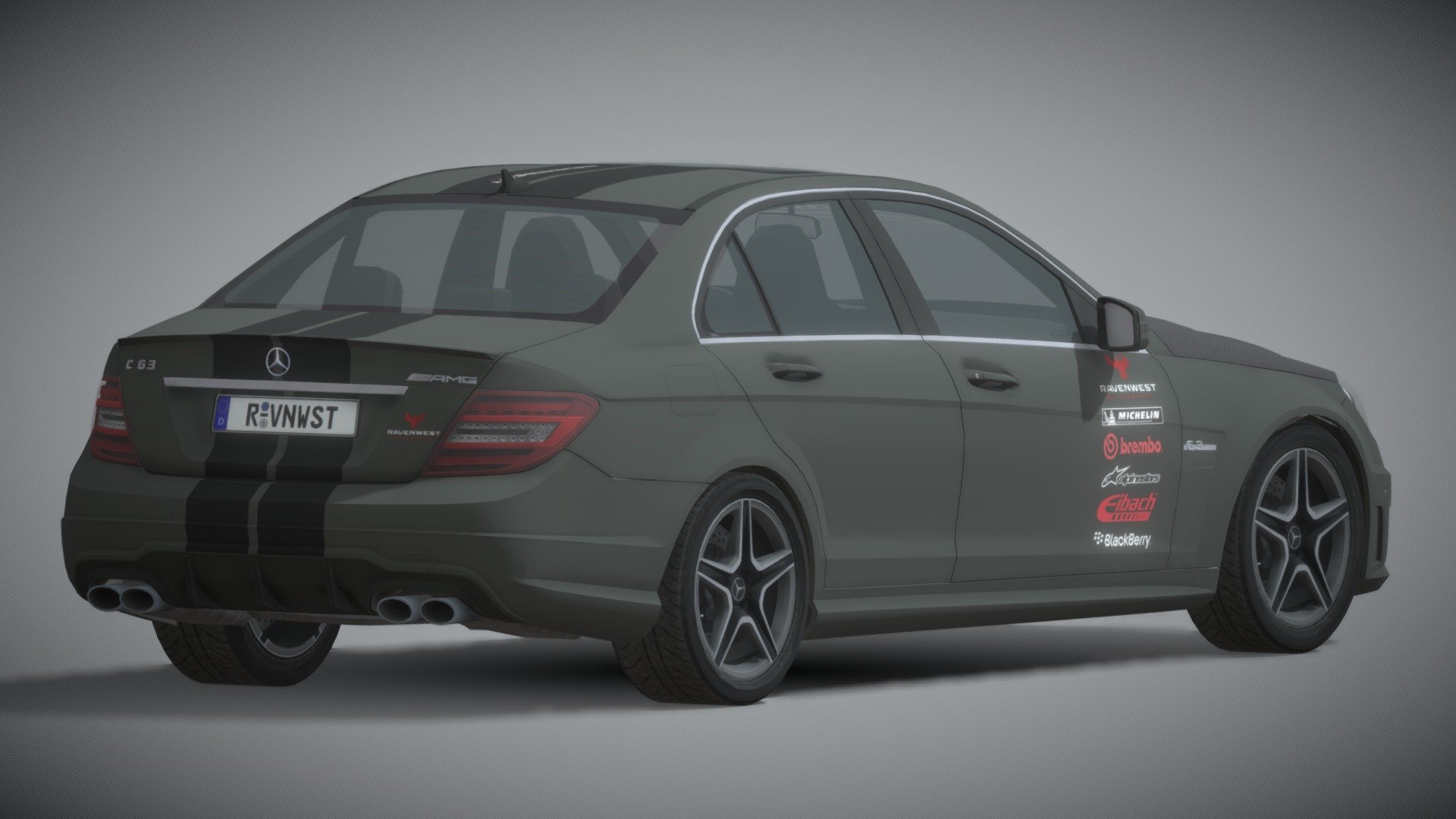 Mercedes Benz C63 AMG - Download Free 3D model by Socialᵀᴹ (@boombasslord) 3d model
