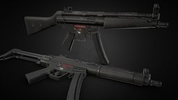 MP5 german, sub, mp5, heckler, koch, hk, combat, machine, battle, polymer, weapon, gun, war, black, smg