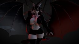 DemonGirl 3D Model anime NSFW SFW Free