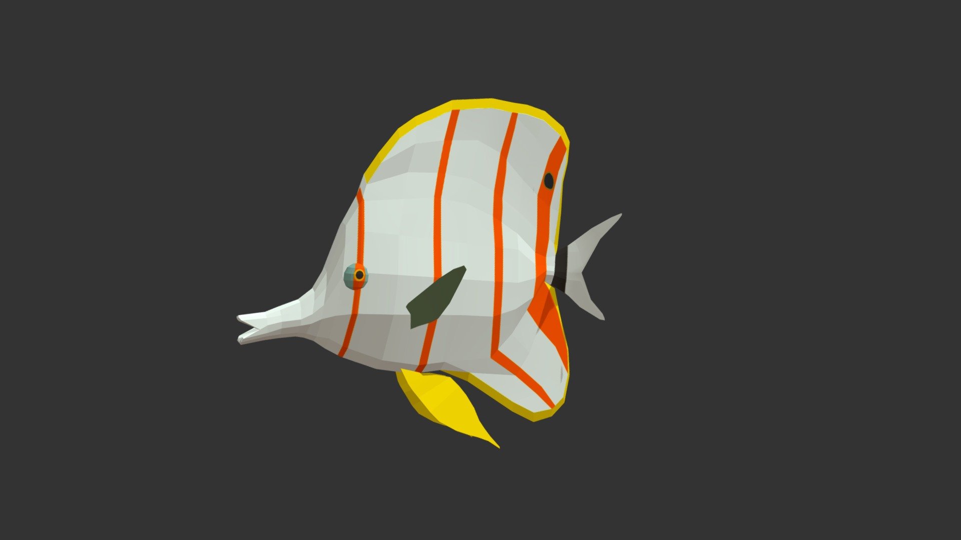 Butterflyfish - 3D model by josluat91 3d model