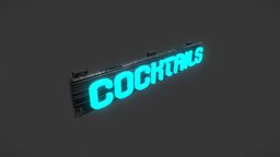 Game Ready Cocktails Neon Sign drink, cocktail, sign, eletronic, 2k, neon, realistic, game-ready, blender-3d, realisticmodel, downloadable, game-asset, cocktails, environment-assets, realistic-gameasset, environmentprop, 2048x2048, 2ktexture, 2ktextures, downloadable-model, substance-painter, free, environment, emmission