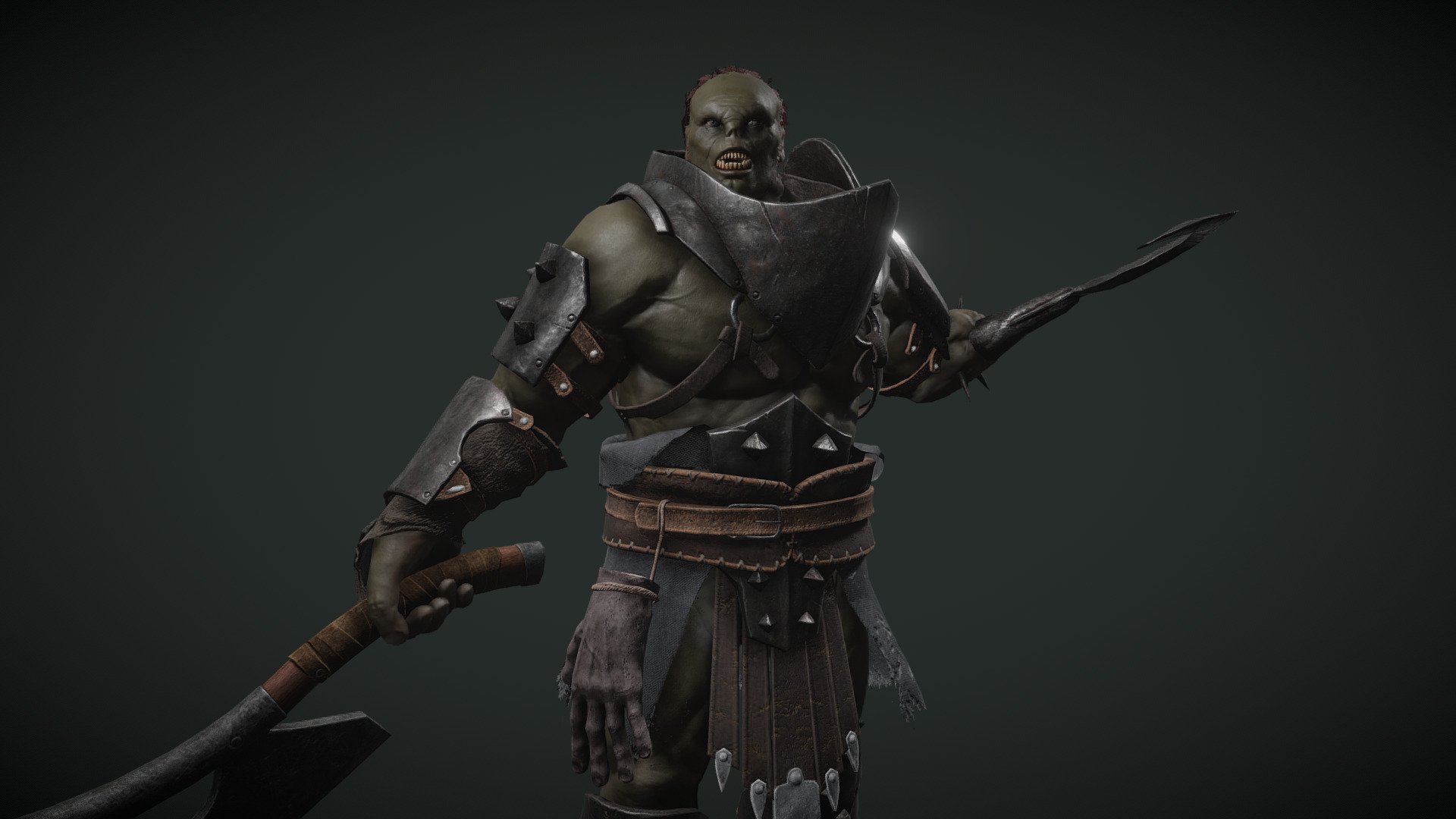 Brute orc-ish champion character compatible with Unity3d and Unreal Engine. 

17 animations included 

This model uses Epic Skeleton for easier retargetting in UE and Unity3d but the skeleton might be broken when imported directly to blender.

Download FREE AccuRIG auto-rigging tool : https://actorcore.reallusion.com/auto-rig - Brute Champion - Buy Royalty Free 3D model by willpowaproject 3d model