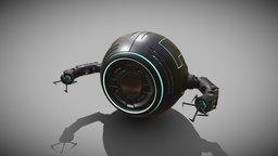 Sci-Fi Repair Drone fiction, drone, android, science, repair, driod, substancepainter, low-poly, pbr, sci-fi, space, spaceship