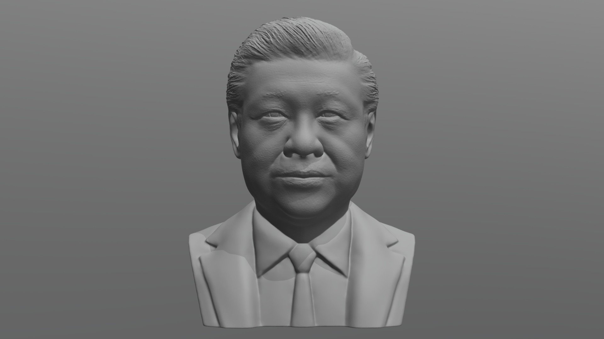 Here is Xi Jinping, President of China bust 3D model ready for 3D printing. The model current size is 5 cm height, but you are free to scale it. Zip file contains stl. The model was created in ZBrush.

If you have any questions please don’t hesitate to contact me. I will respond you ASAP. I encourage you to check my other celebrity 3D models 3d model