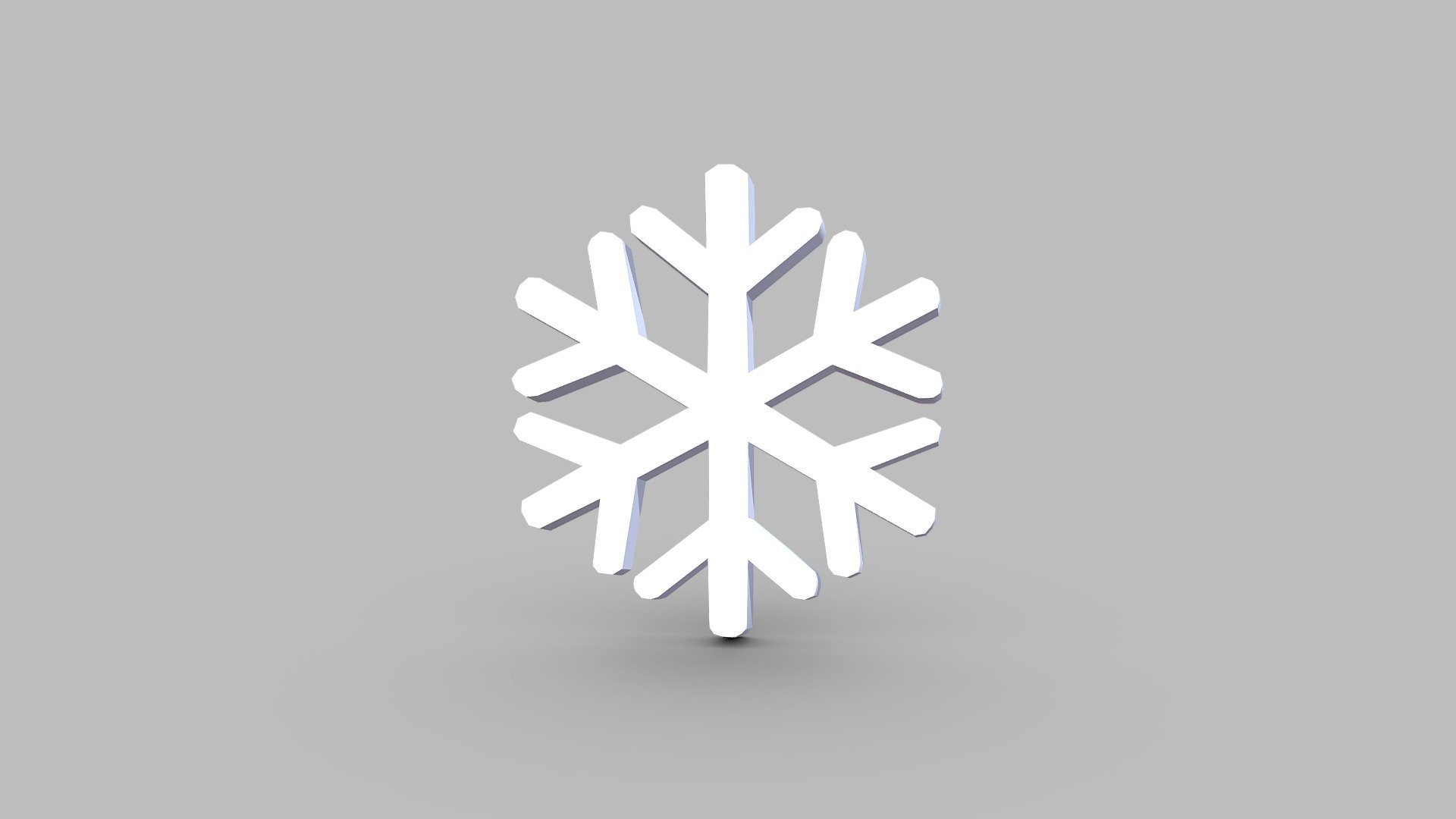 Cartoon snowflake - white - Cartoon snowflake - white - Buy Royalty Free 3D model by ler_cartoon (@lerrrrr) 3d model