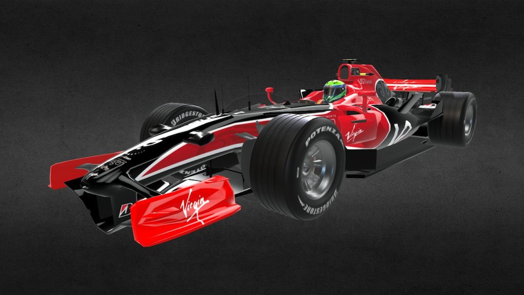 F1 2008 [Virgin Racing Livery] - 3D model by jdaniel_92 (@jdaniel_gz) 3d model