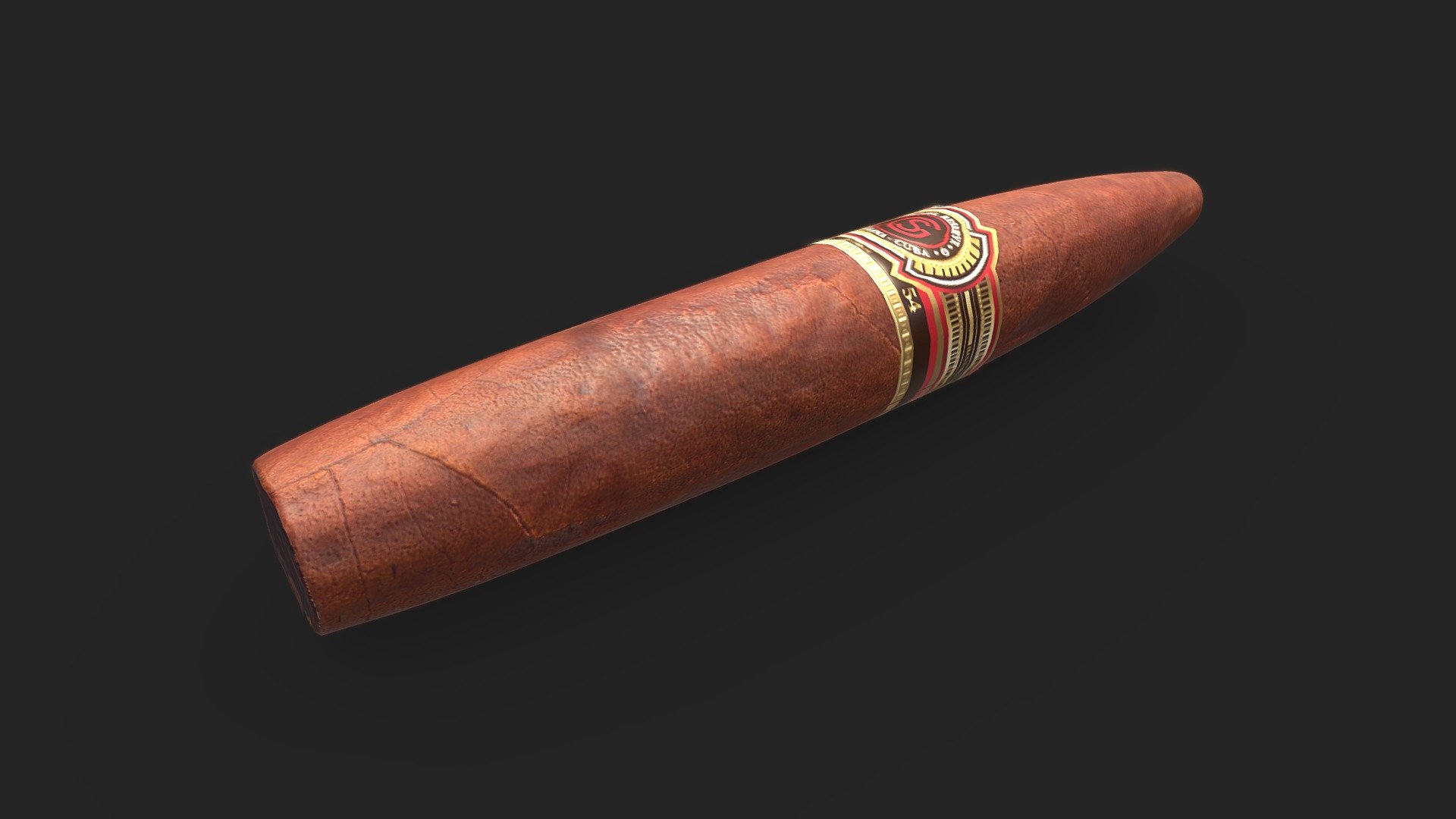 a Lowpoly Cigar, great to decorate environments.https://sketchfab.com/3d-models/cigar-16c8cc18d4464651b96126dc902005a1 - Cigar - Buy Royalty Free 3D model by Josyug 3d model