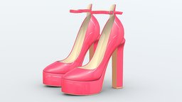 High Heels 02 (Pink) style, baby, , fashion, legs, hot, summer, shoes, boots, fresh, woman, wear, high-heels, girl, blender, design, clothing, lady