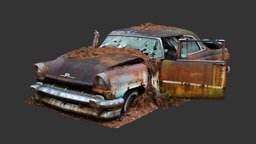 Mercury Monterey (Raw Scan) raw, abandoned, forest, pine, 3d-scan, vintage, rusty, antique, rural, old, coupe, destroyed, georgia, 1950s, mercury, derelict, urbex, photogrammetry, car, city