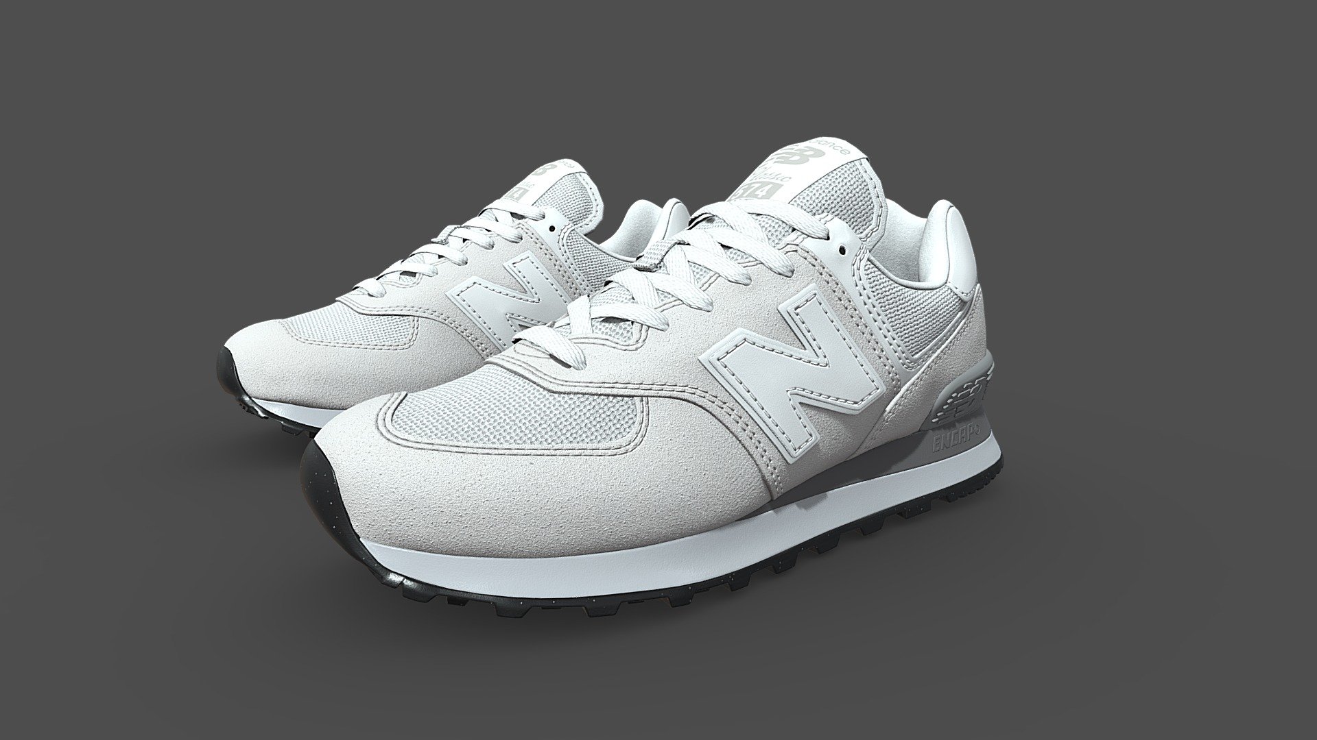 new nalance 574 was created with real world scale,all textures created with high quality to provide you beautiful results like r . i have provide you different format with several all textures has 4K resolution - new balance 574 PBR - Buy Royalty Free 3D model by aimadbro 3d model