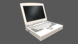 90s Laptop Lowpoly pc, laptop, retro, 90s, lowpoly
