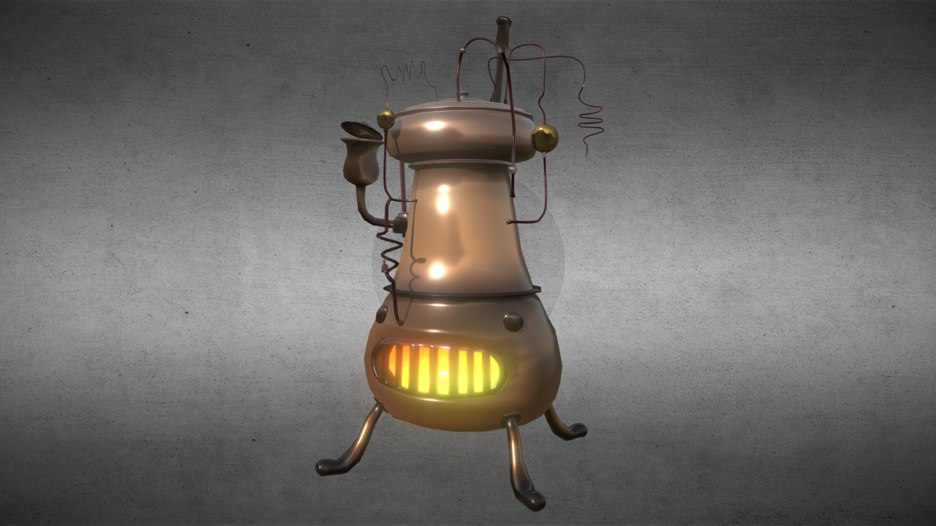 Steampunk style furnace asset made of the game Legends of Iona RPG.
Models made with 3dsmax
Normals sculpted with Zbrush
Substance Painter was used for all textures and baking - Game Asset: Steampunk Furnace - 3D model by JulienBernier3D 3d model