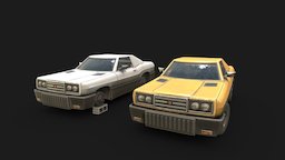 Coupe Car ruins, prop, shiny, grunge, coupe, ue4, substance_painter, gameready-car, asset, 3dsmax, vehicle, car, gameready