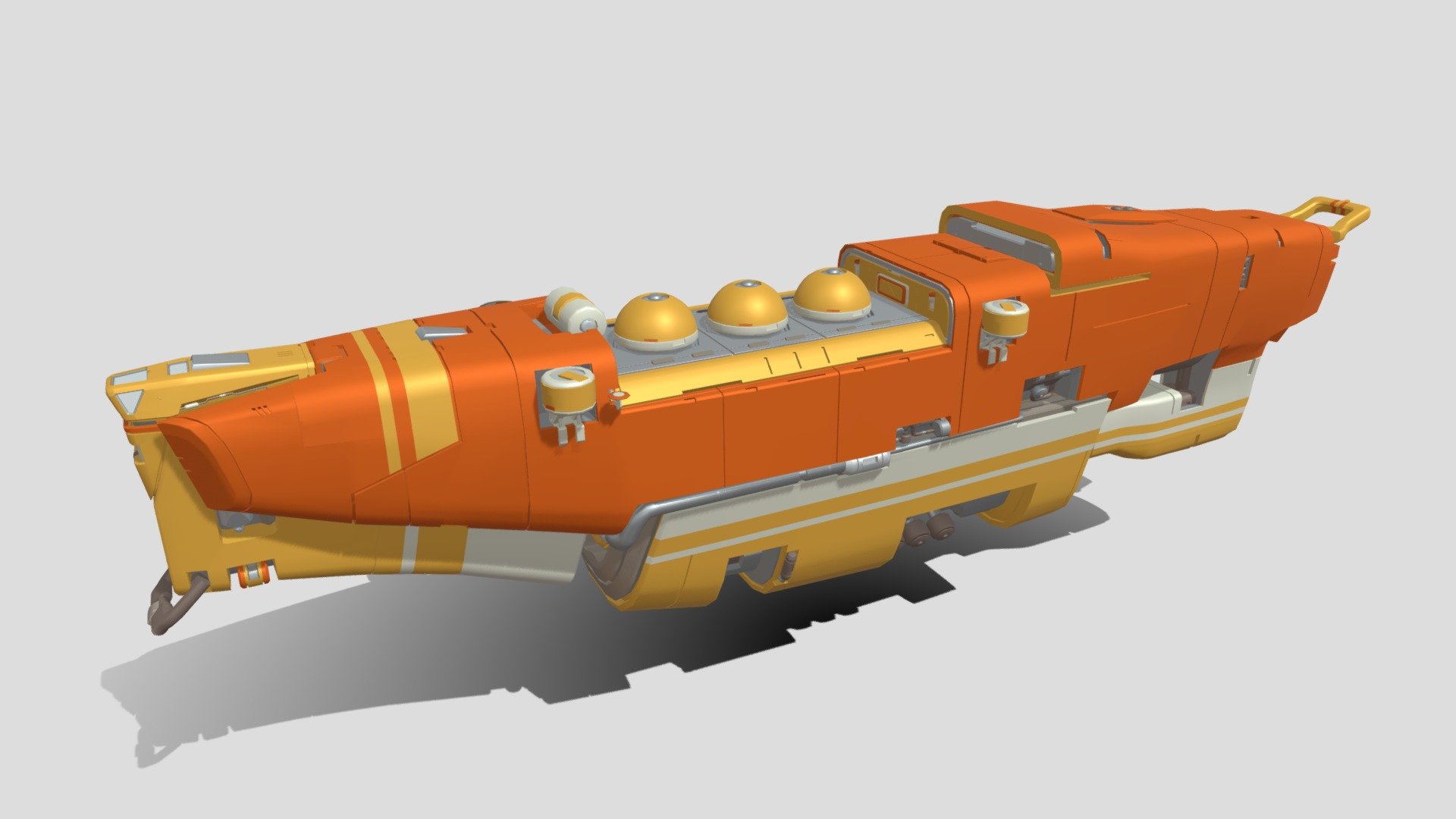 Personal project. A Red Multi Task Ship.

Model comes in maya 2019 (for new arnold shader) mb, and fbx formats. No textures, no animations. Recommand for concept art use , no sub-D, not a game ready product.

Cannot be resold.

I hope you find it interesting. :)

Please note: The actual color might look differently from the sketchfab presentation 3d model
